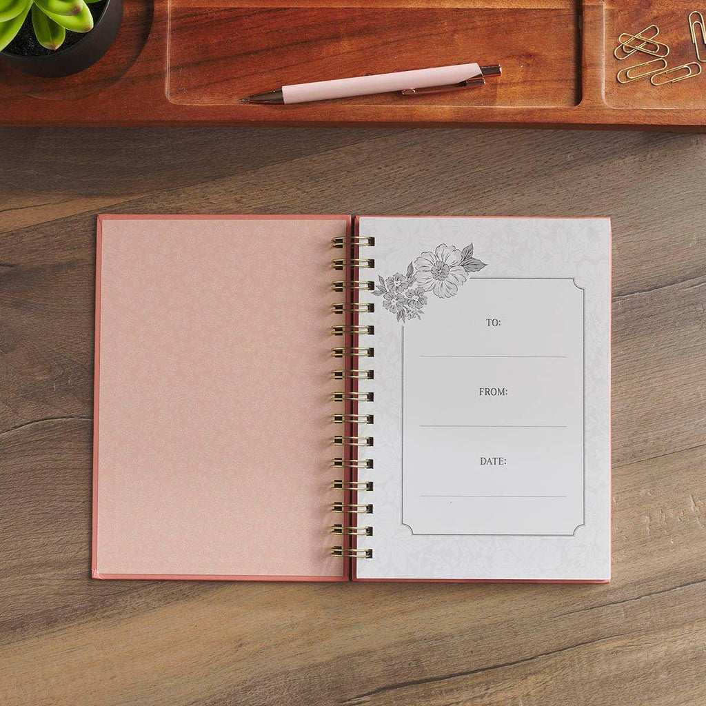Journal Spiral Pink Floral  I Know The Plans Jer. 29:11