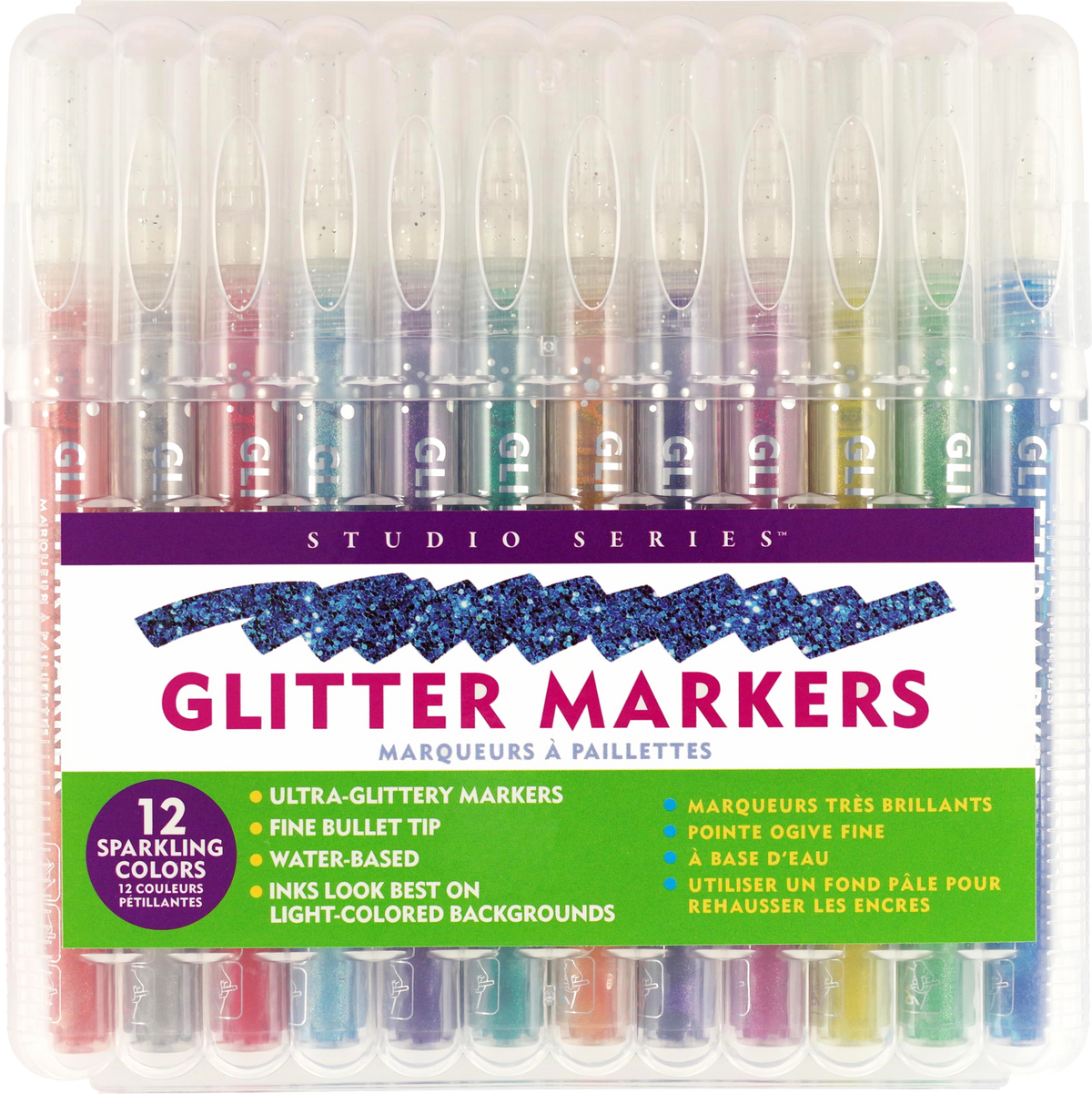Studio Series Glitter Markers (Set of 12)
