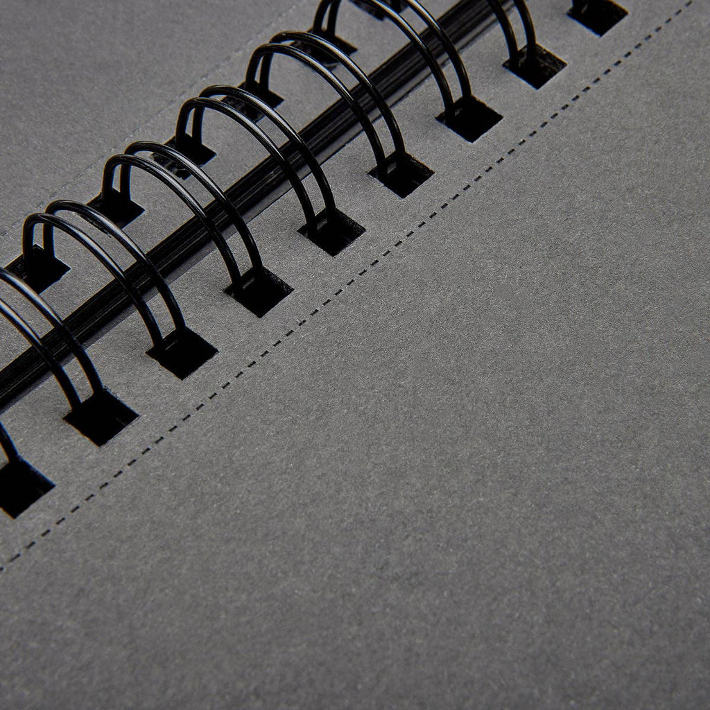 Black Paper Sketchbook - Top Spiral - 8" x 10.5" - 75 Sheets