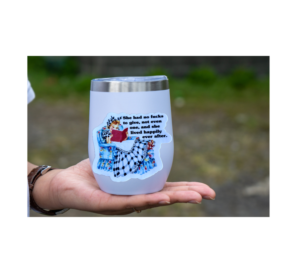 Vintage Style Sticker "She Has To F#cks To Give..."