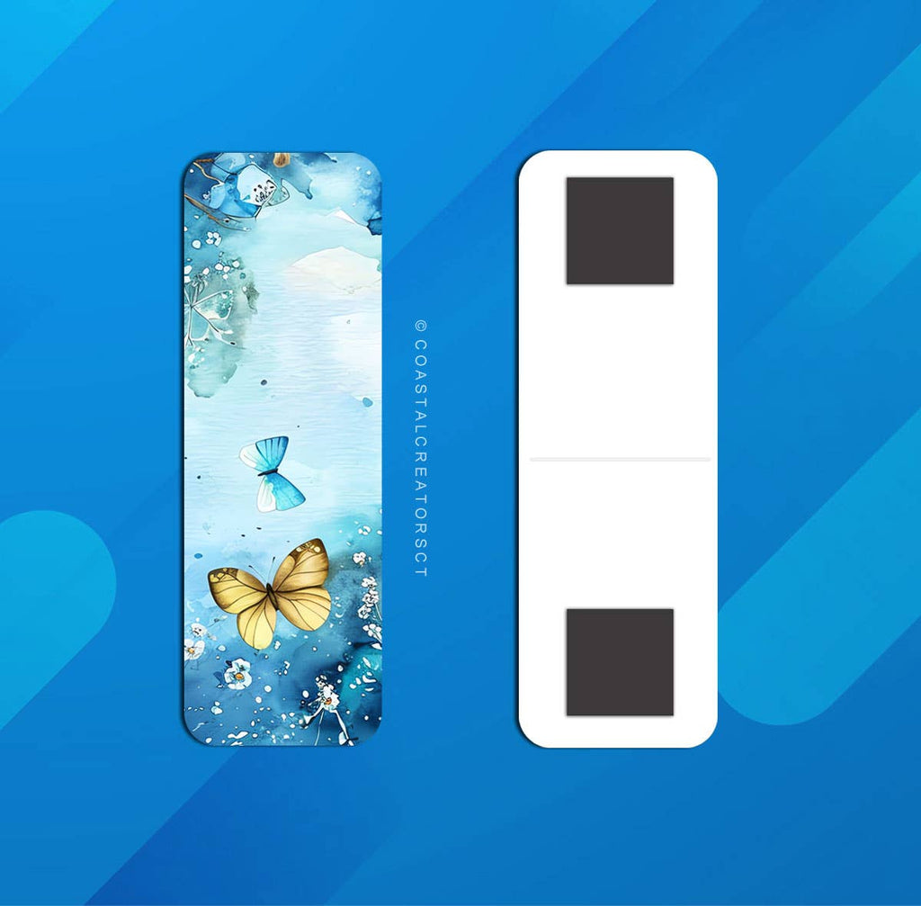 2-Pack Colorful Butterflies Magnetic Bookmarks (Packaged)