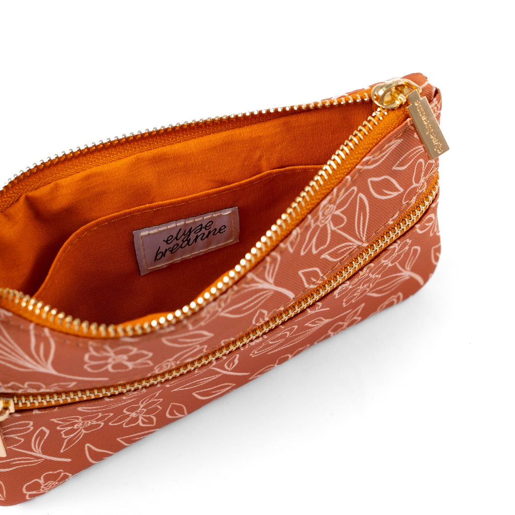 Terracotta Floral Pencil Pouch | Fall & Halloween