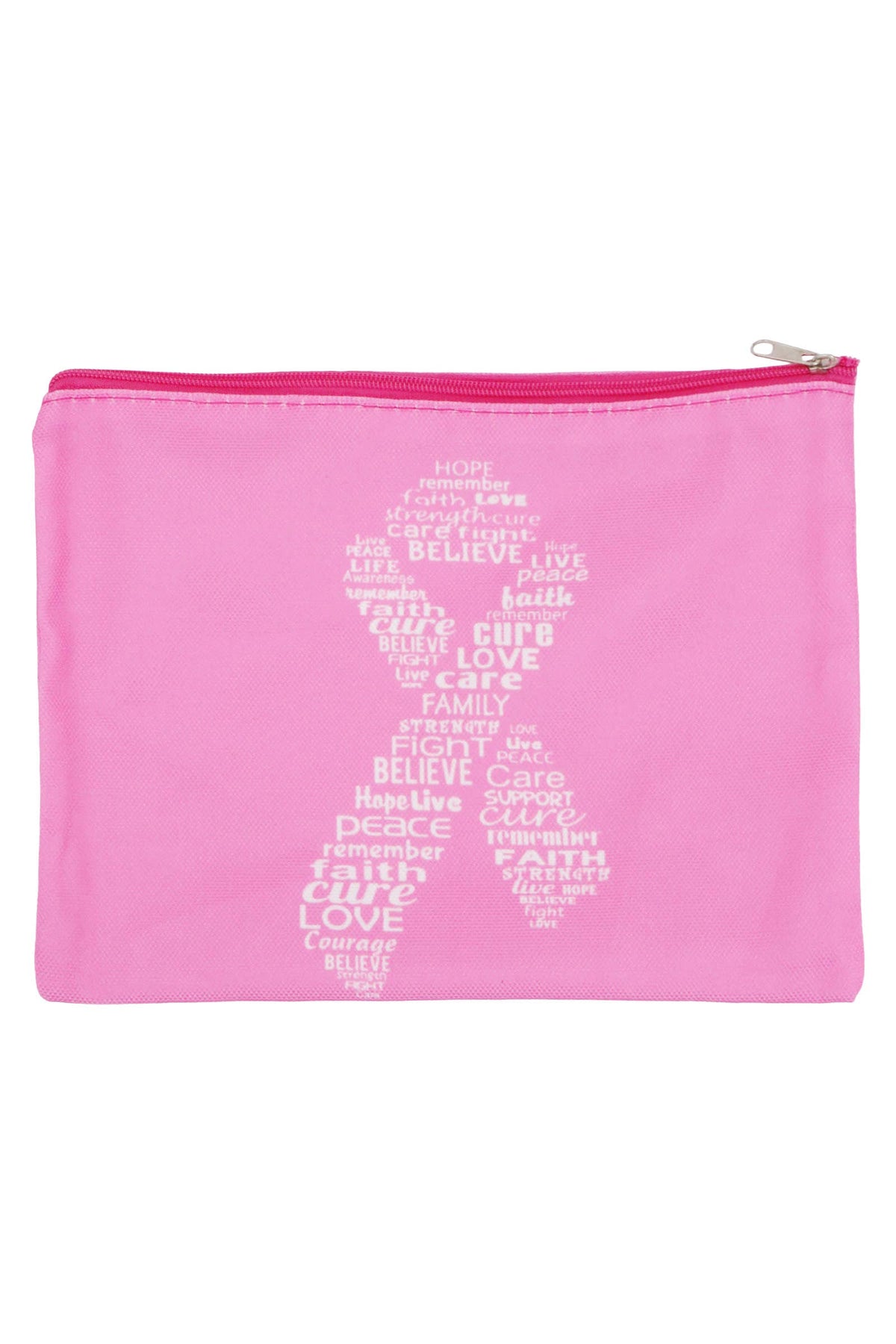 Breast Cancer Awareness Zipper Clutch Purse Bag