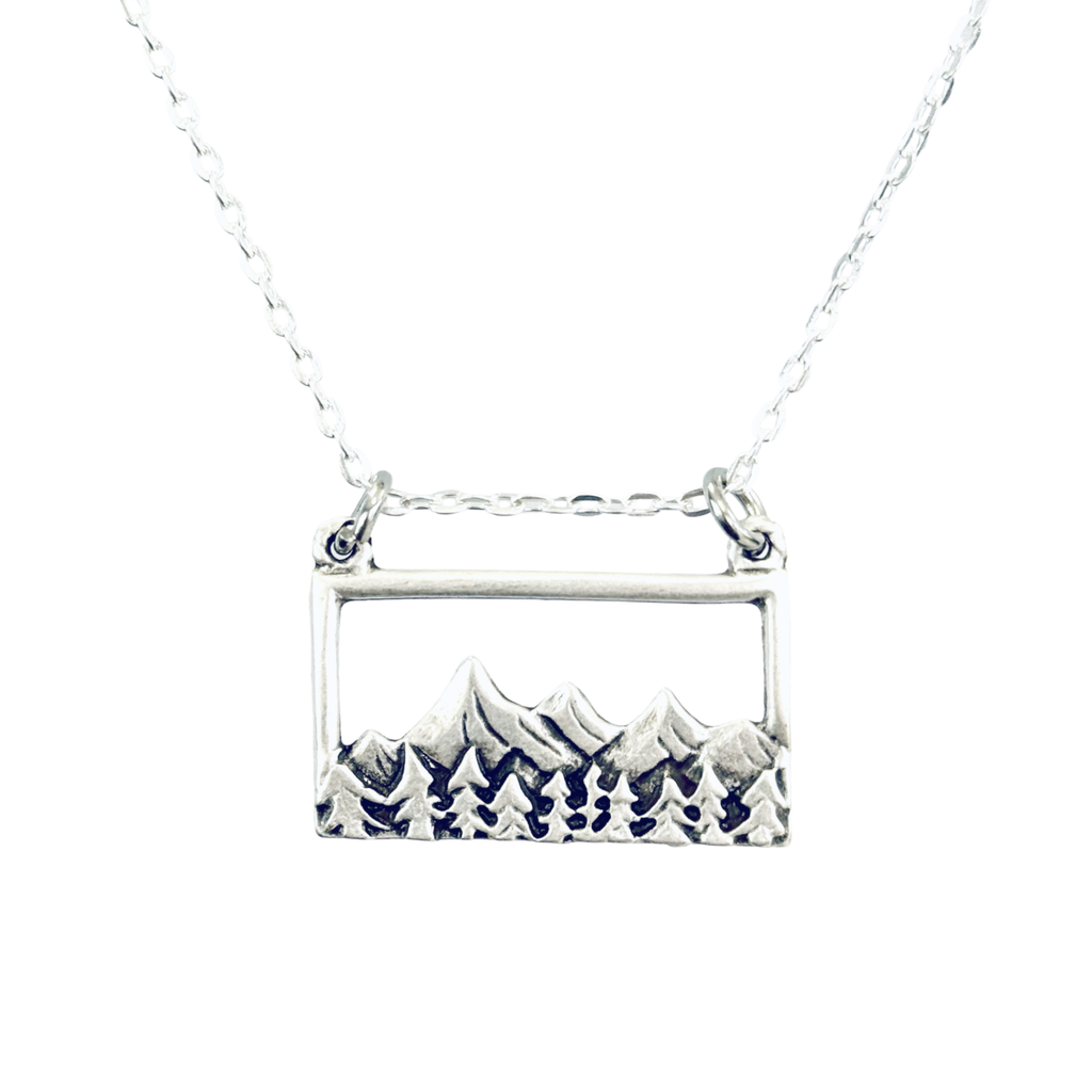 Turquoise mountain necklace bohemian nature jewelry