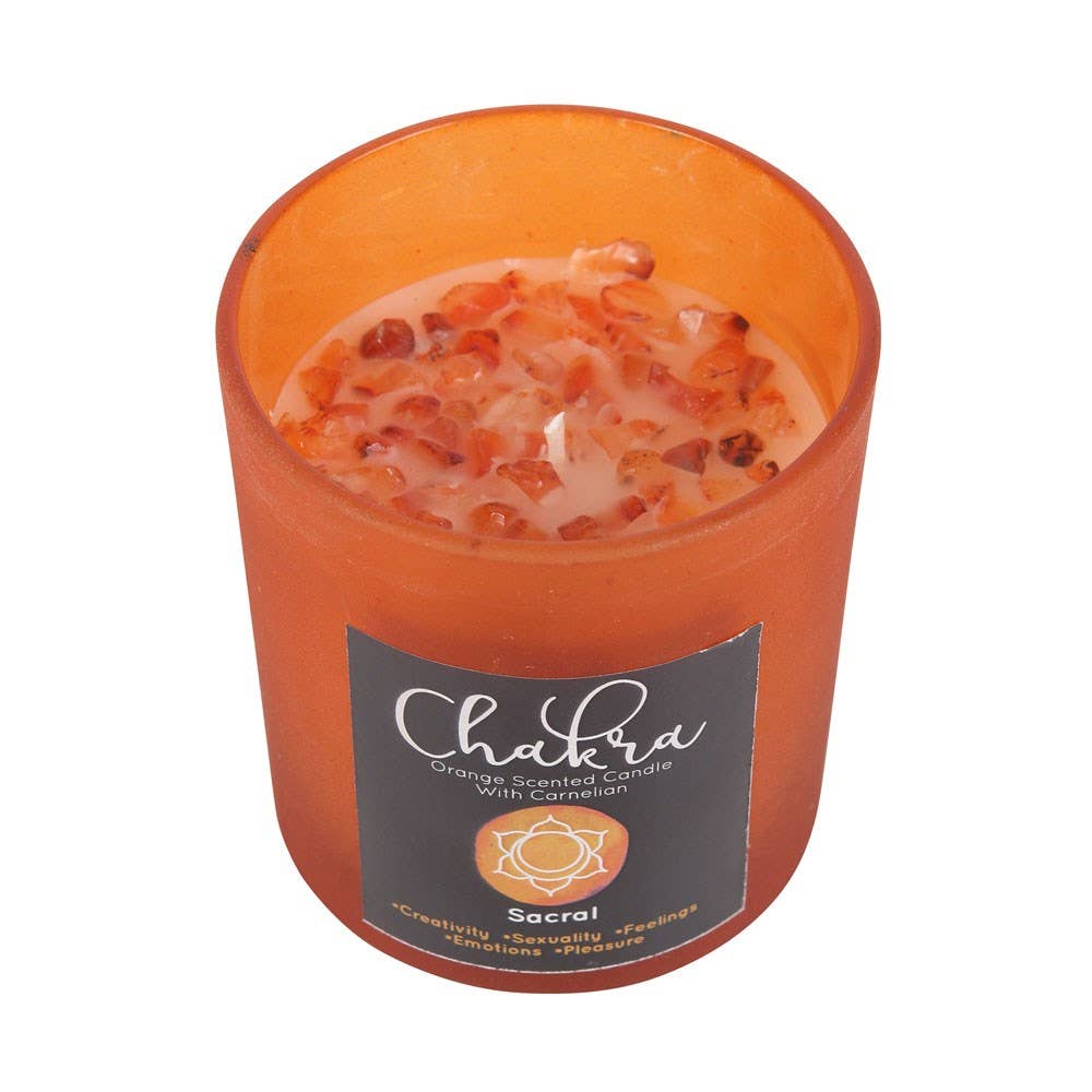 Sacral Chakra Orange Carnelian Candle