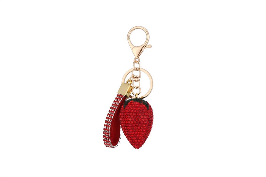 Ladies Strawberry Hand Strap Keychain