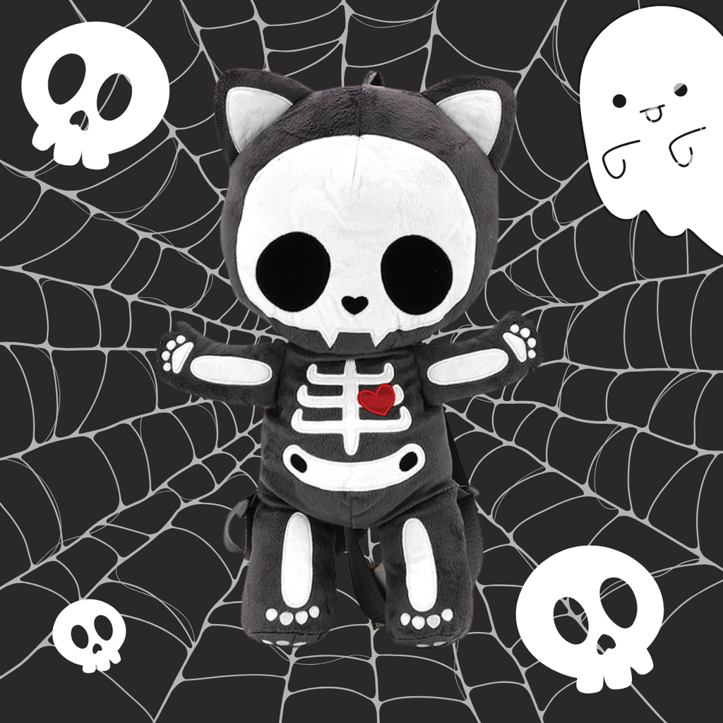 Skeleton Kitten Plushy Backpack