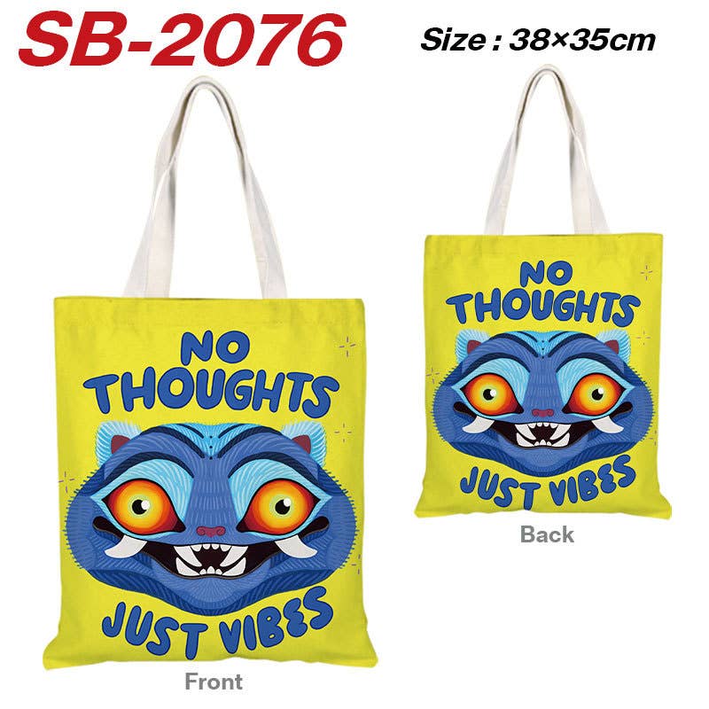 Kpop Demon Hunters full printing canvas shoulder tote bag