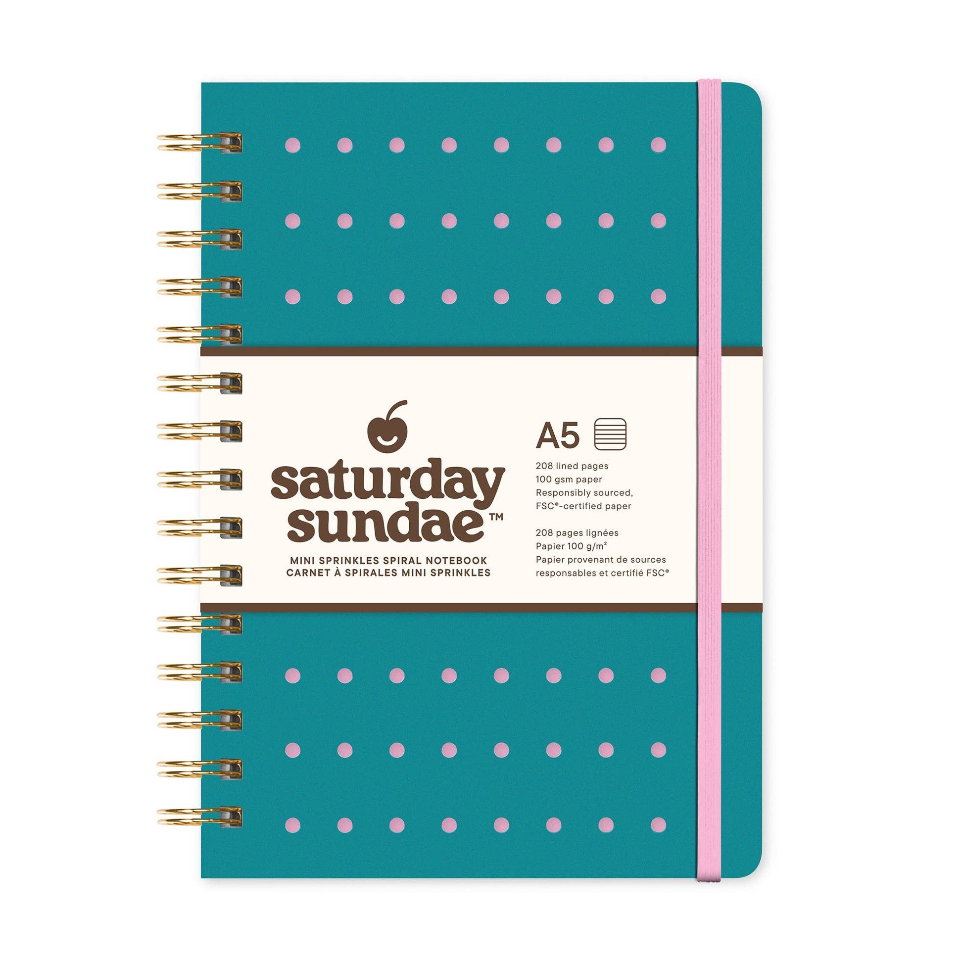 Blue Raspberry A5 Mini Sprinkles Spiral Notebook