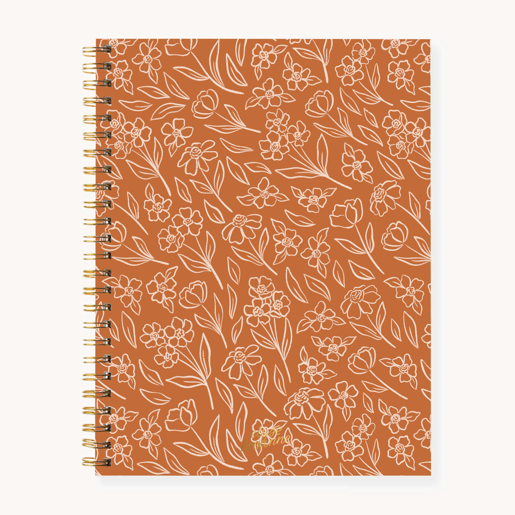 Terracotta Softcover Spiral Notebook | Fall & Halloween