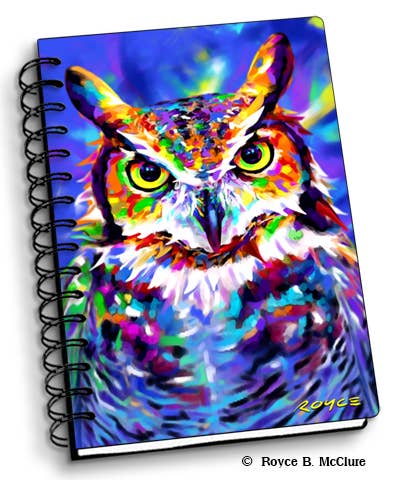 3D Royce Notebook 4" x 6" - Great Horned Owl