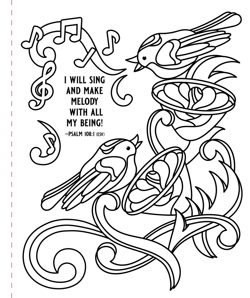 Psalms Large Print Coloring Book - Psalms