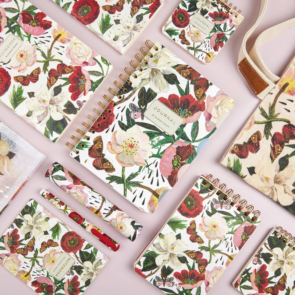 A6 Passport Notebook - Peonies