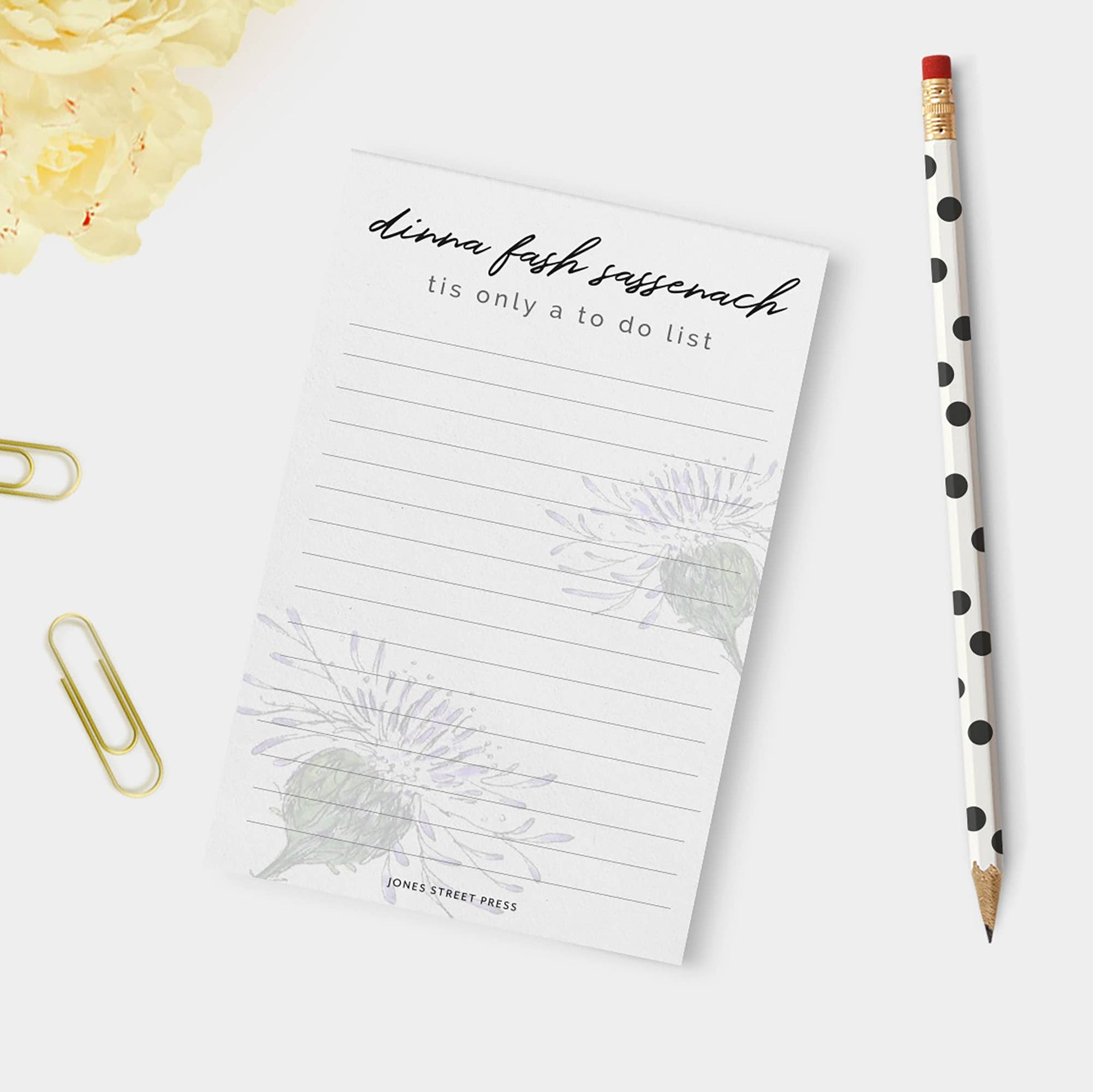 Outlander Inspired Kitchen Notepad - Dinna Fash Sassenach