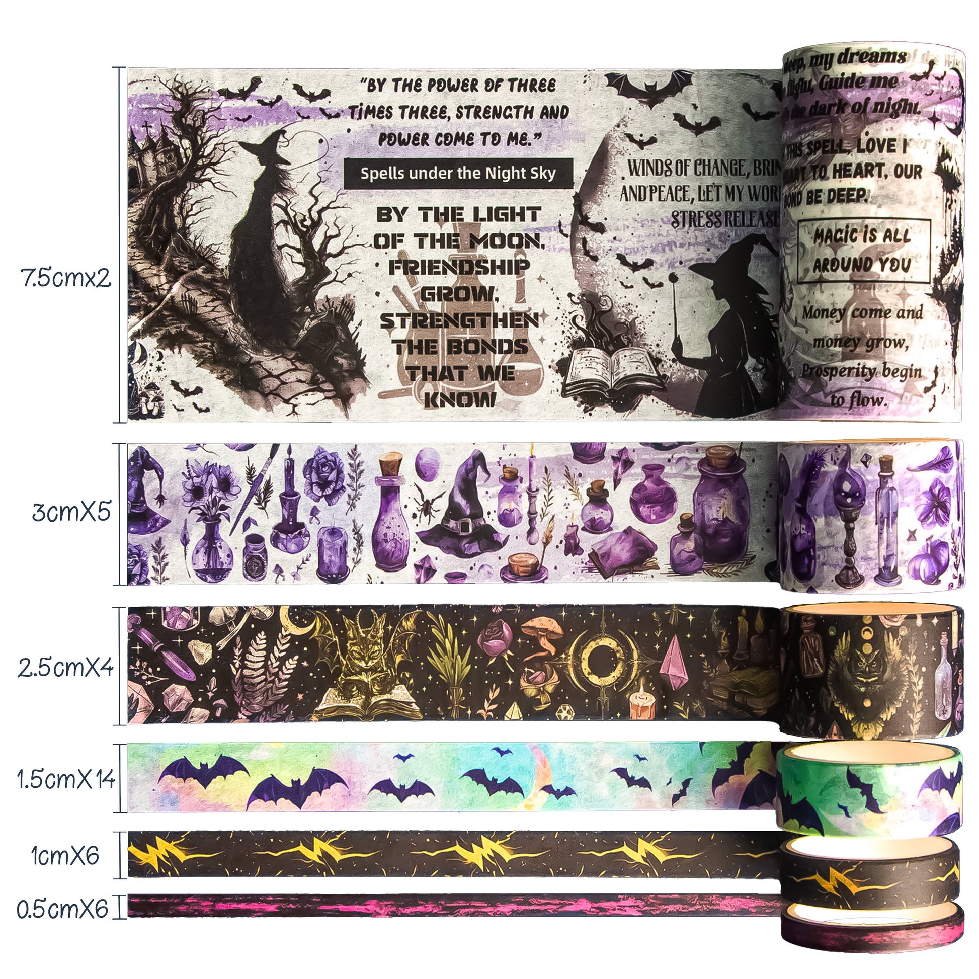 Phantom Witches Washi Tape Set - 37 Rolls