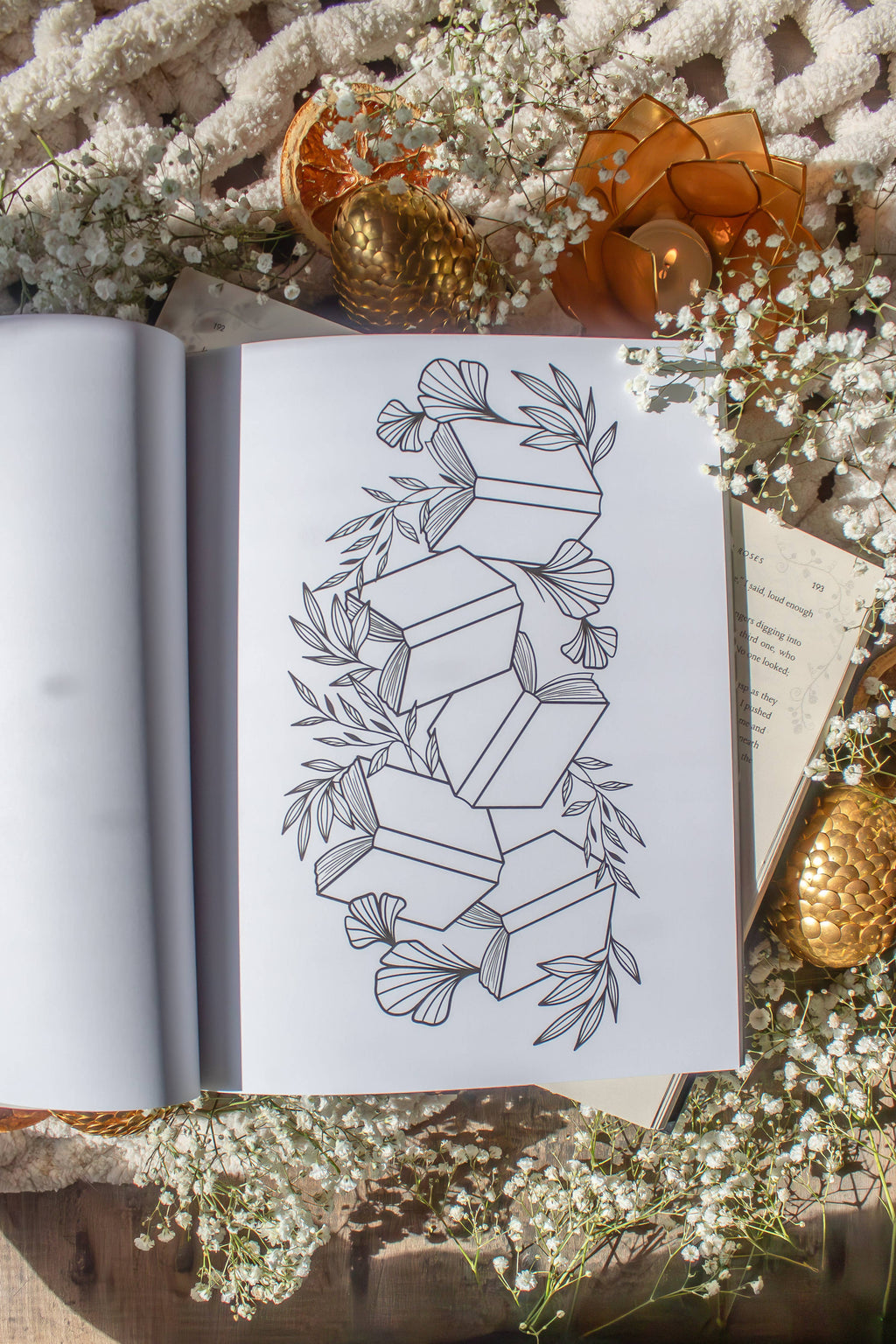 Bookish Coloring Book | 40 Coloring Pages For Adult Readers