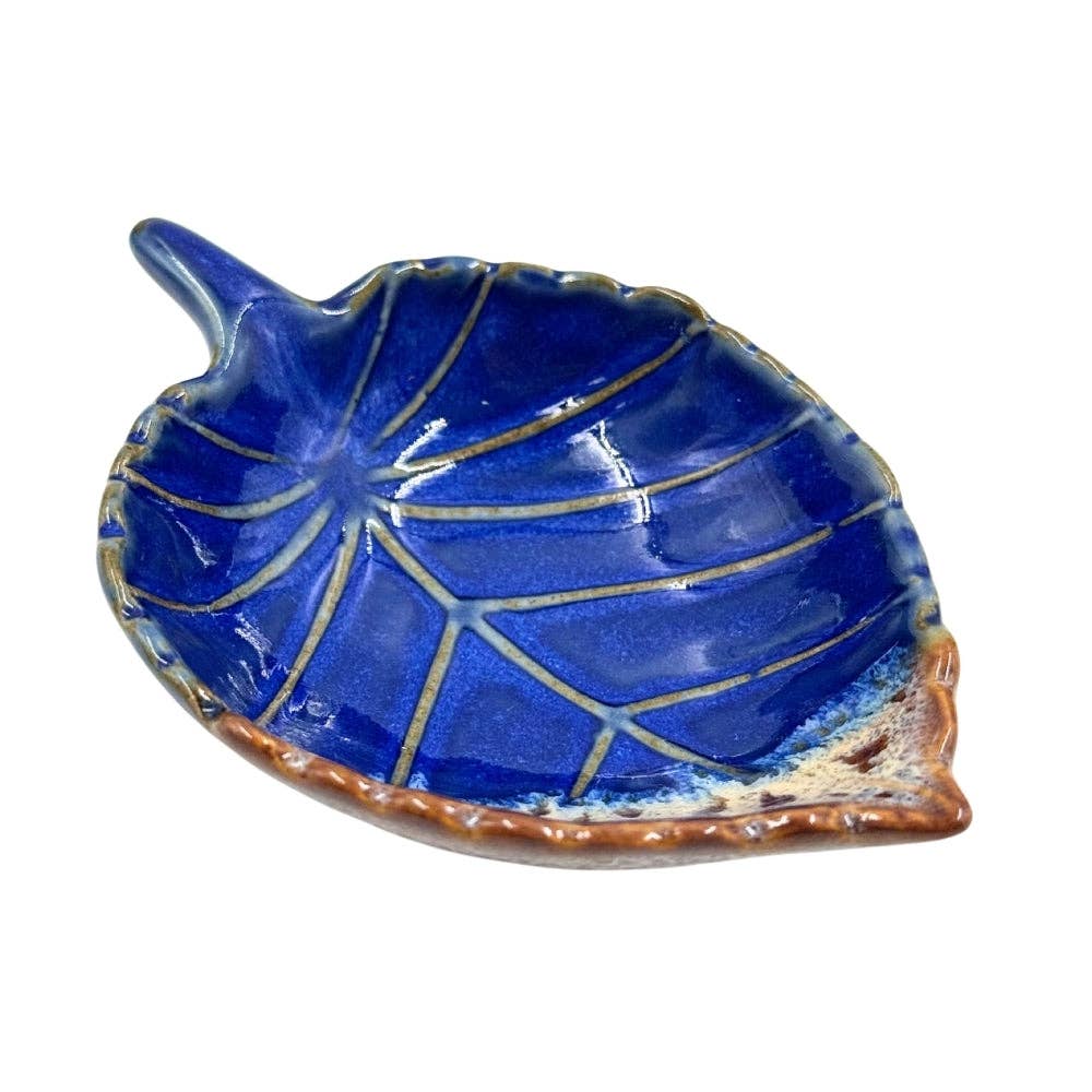 Ceramic Leaf Trinket Dish - Assorted