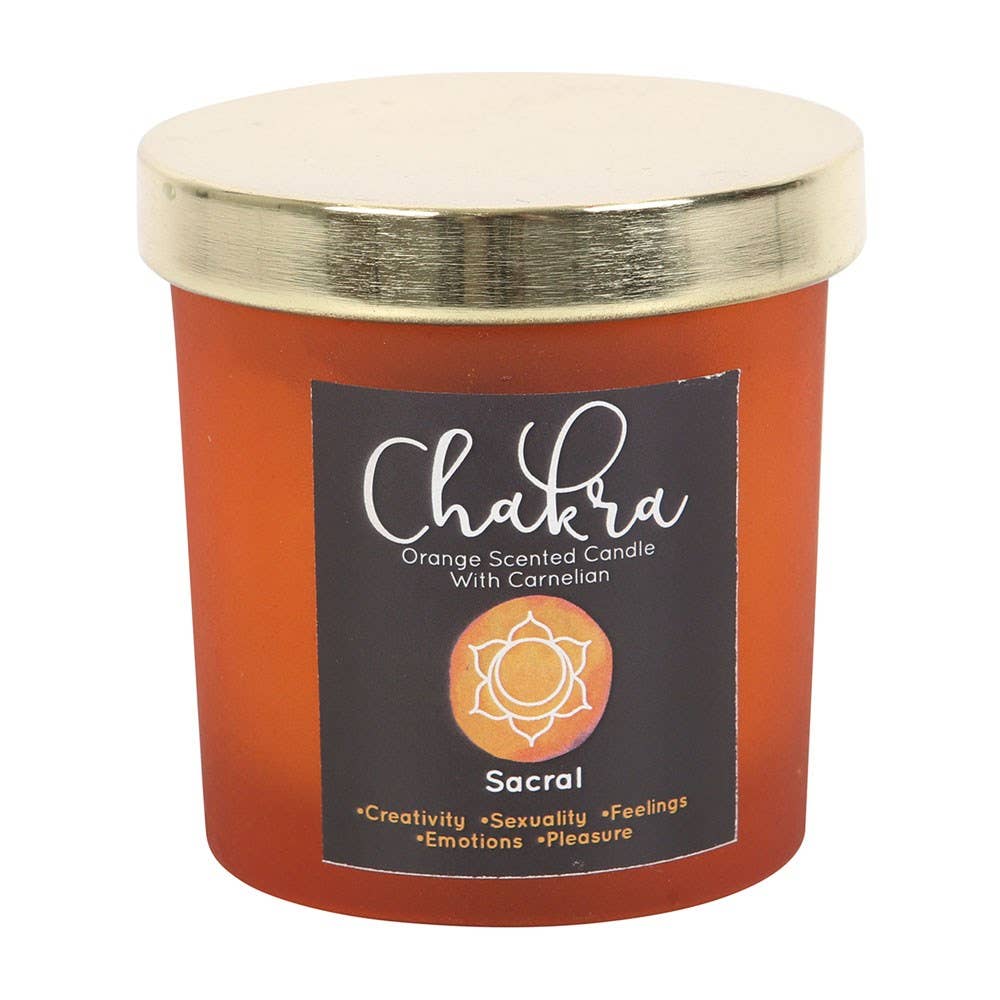 Sacral Chakra Orange Carnelian Candle