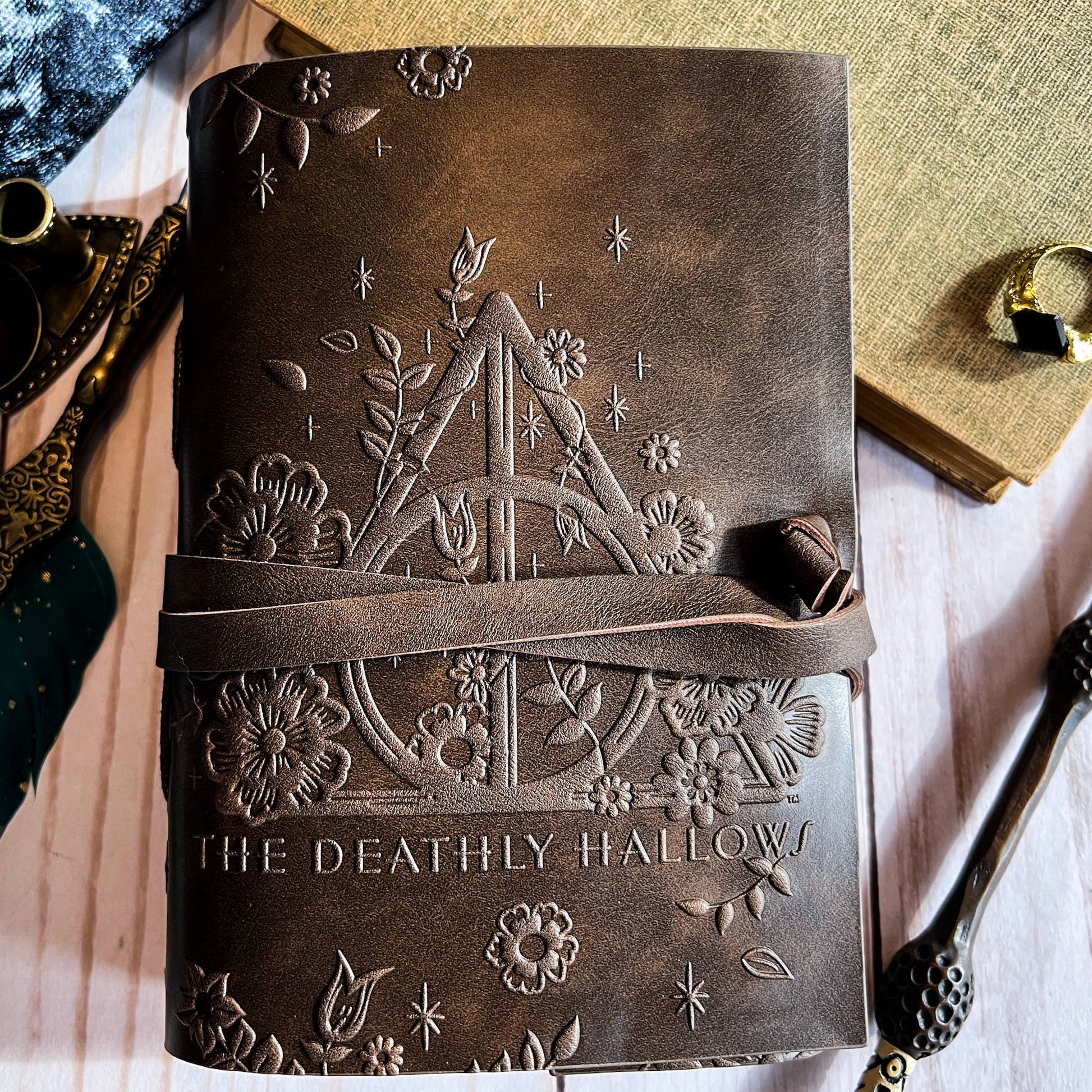 Harry Potter Deathly Hallows Leather Wrap Journal