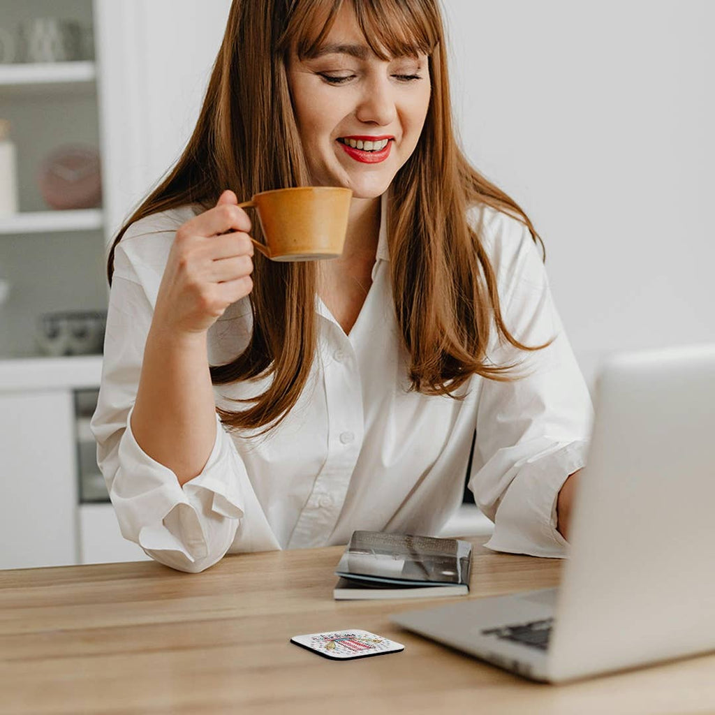 Dragonfly Vintage Collage, Soft Coaster
