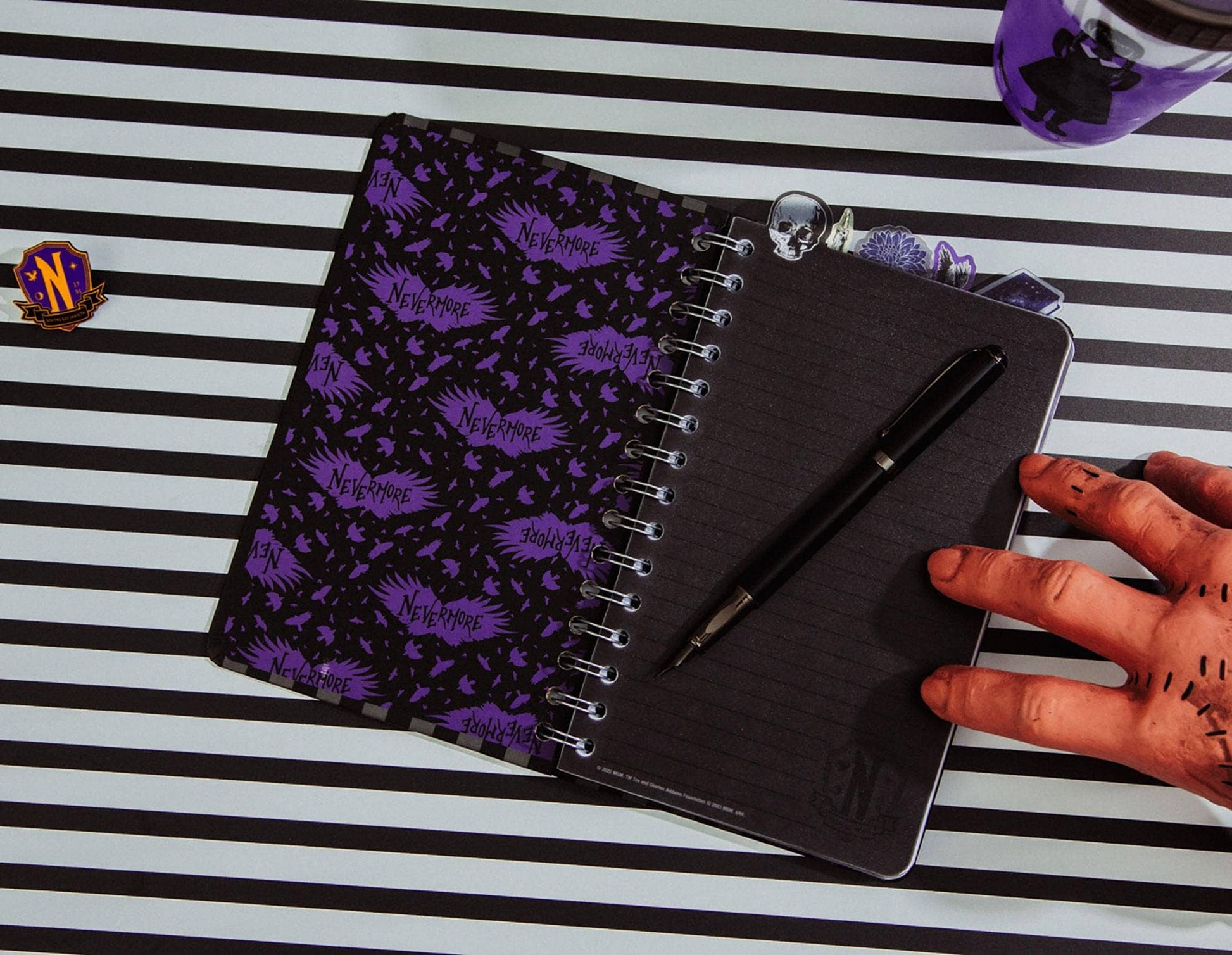 Wednesday 8 x 5 Inch 5-Tab Spiral Notebook