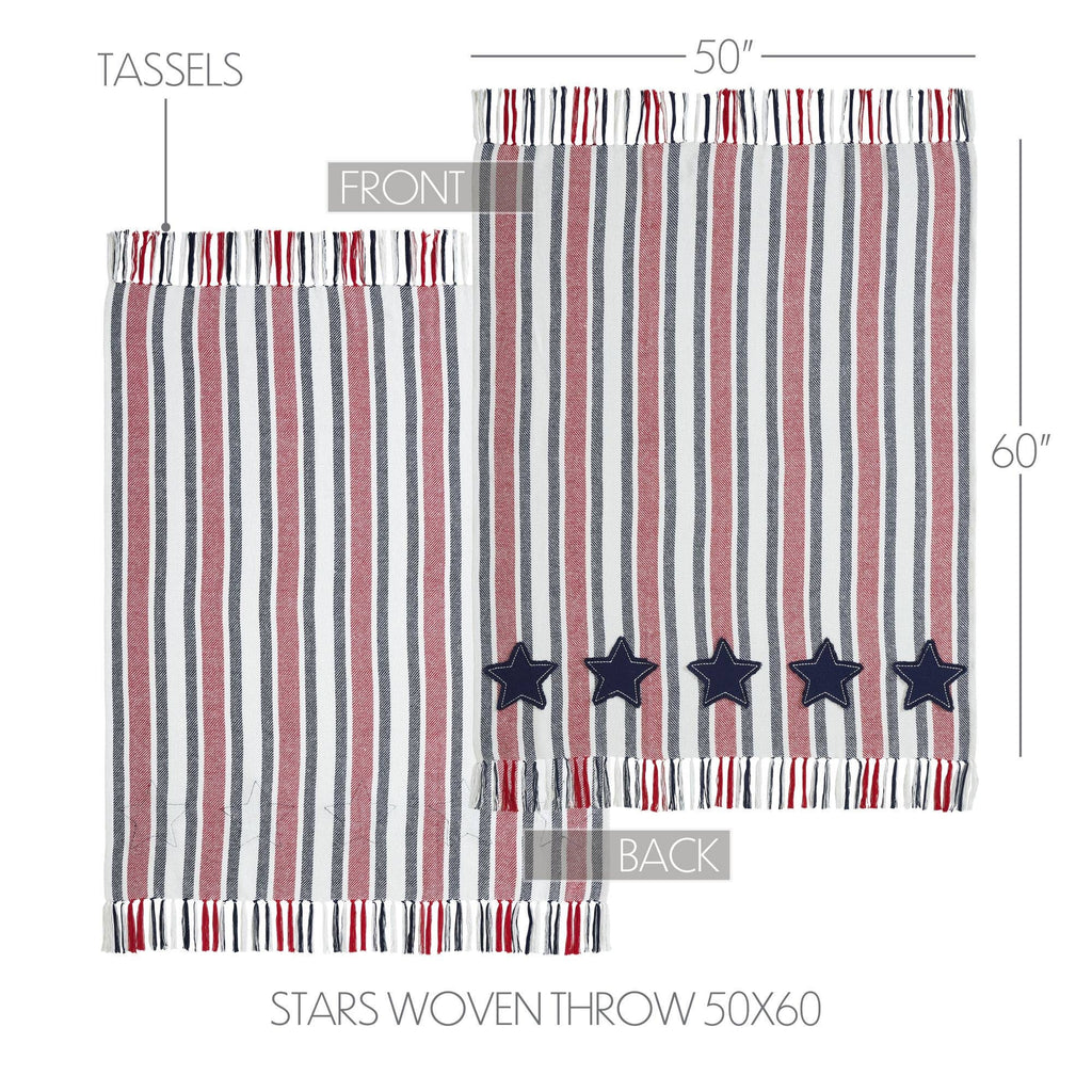 Hatteras Stars Woven Throw 50x60