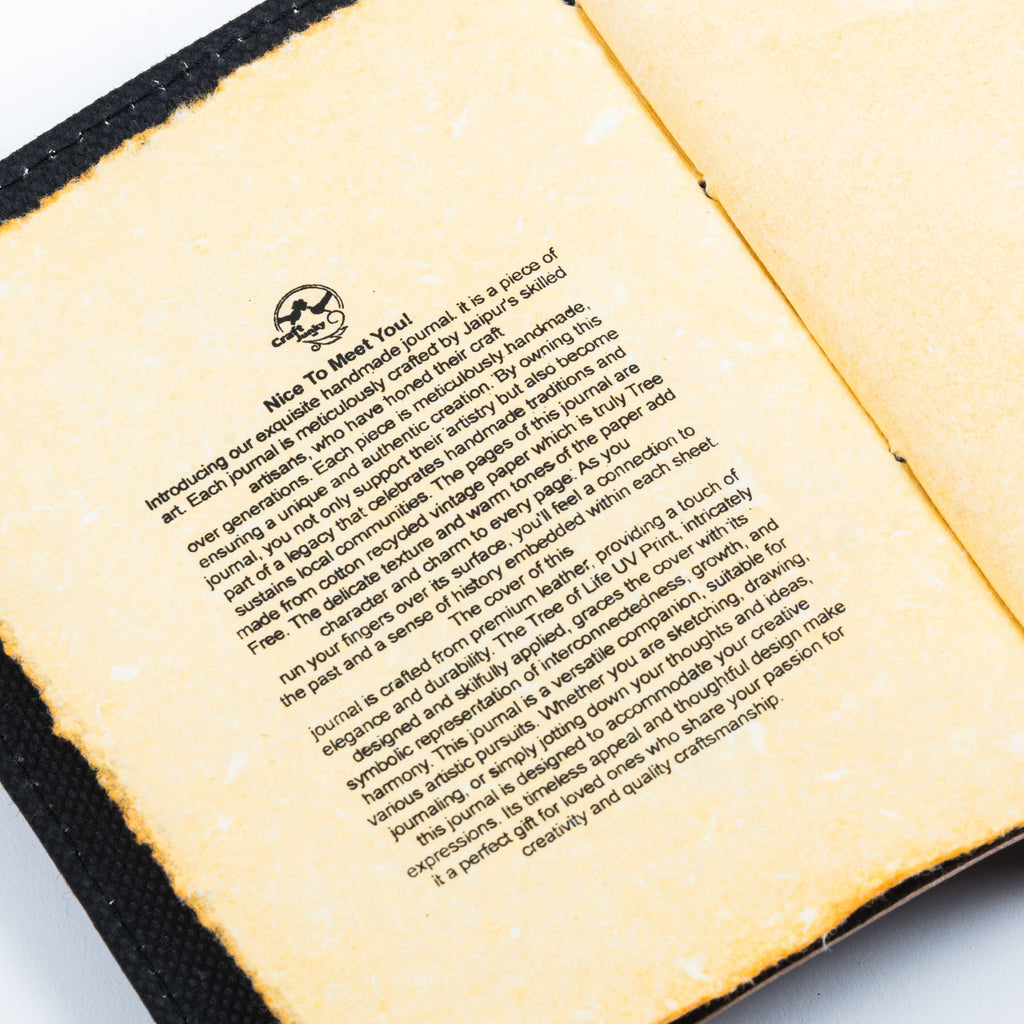 Leather Journal Notebook with Book Lover Print Quote Journal