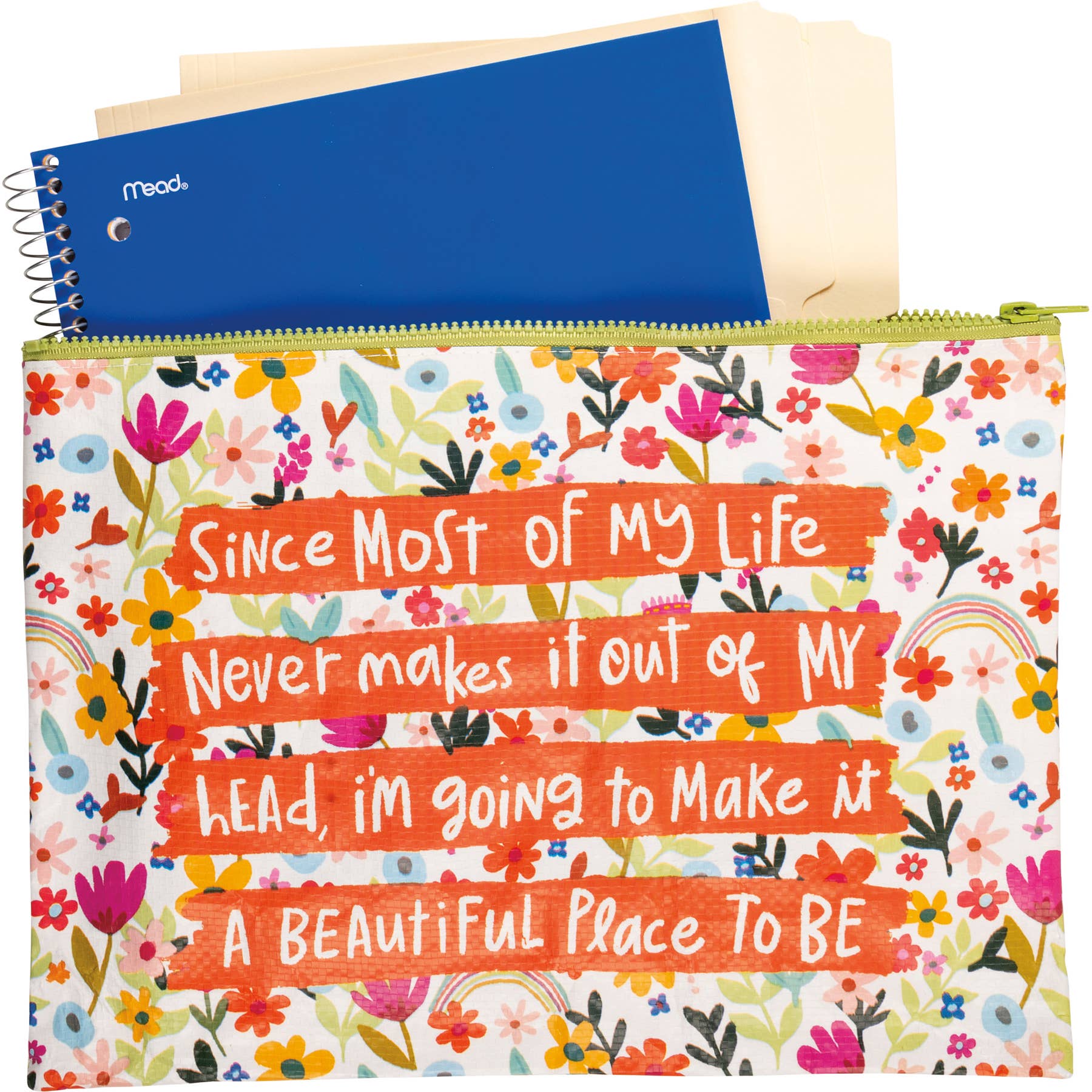 Make It A Beautiful Place To Be Zipper Folder