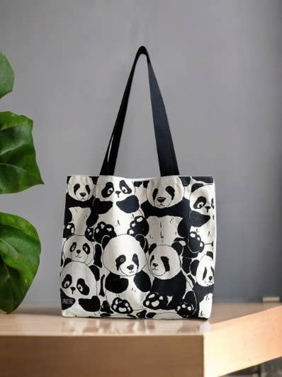 Panda Canvas Tote Bag