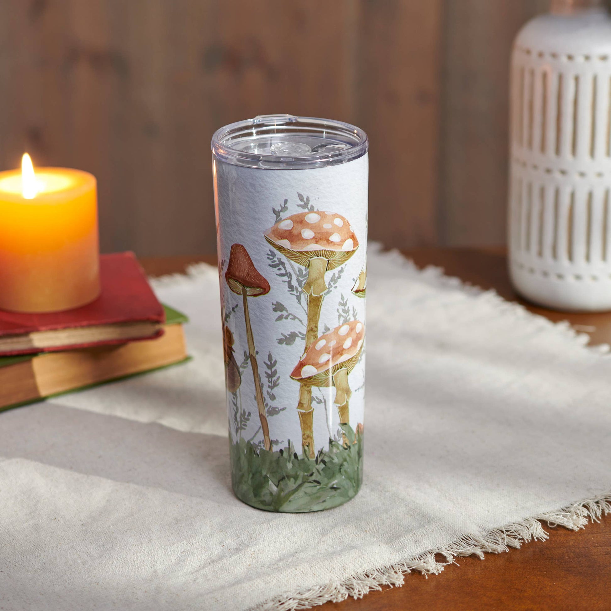 Cottage Garden Coffee Tumbler Mushroom