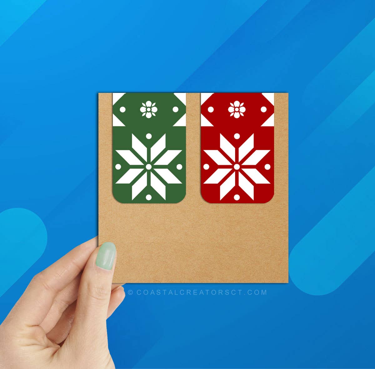 2-Pk Christmas Star Magnetic Bookmarks (Packaged)