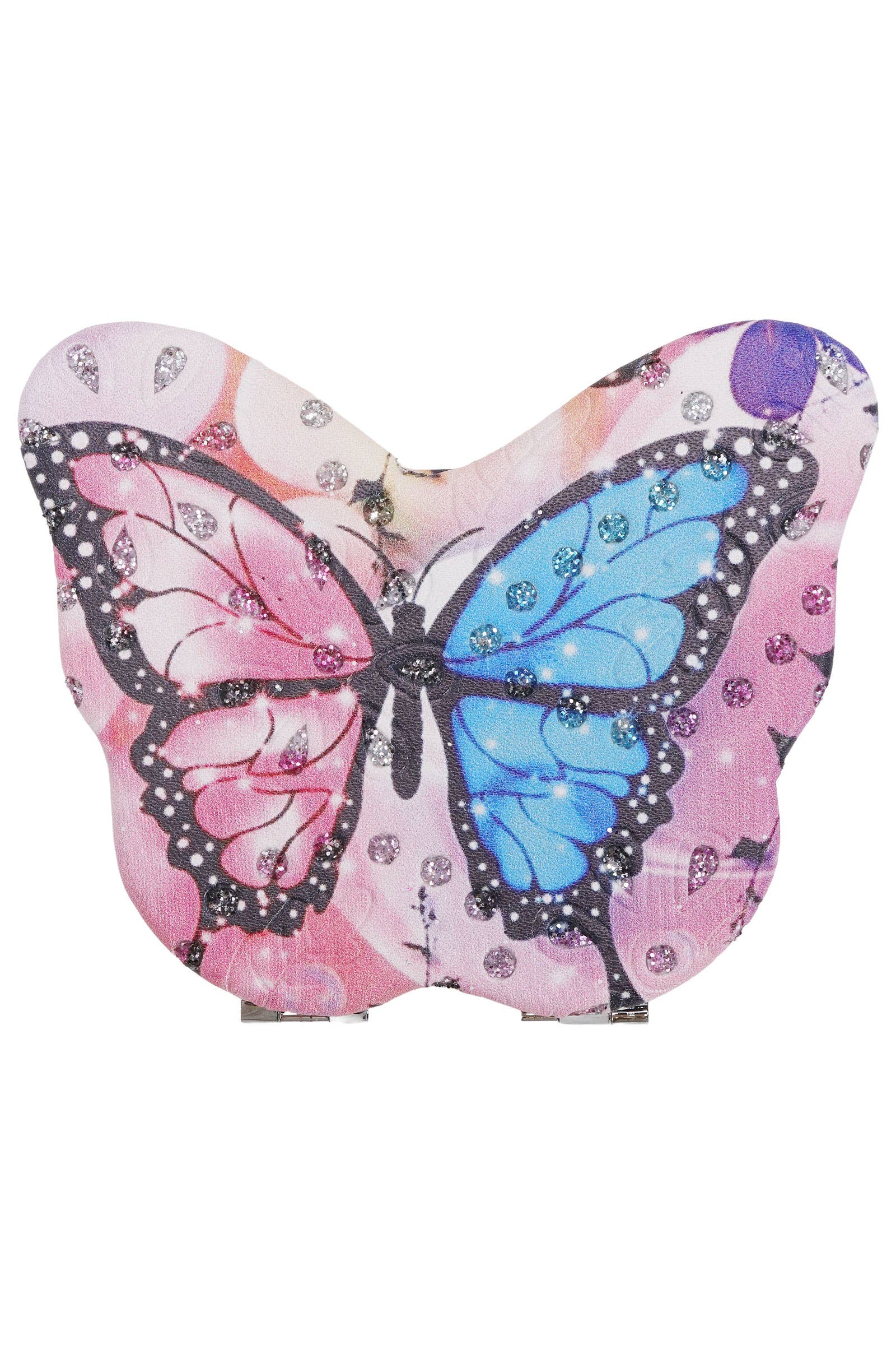 Butterfly Floral Cosmetic Compact Mirror