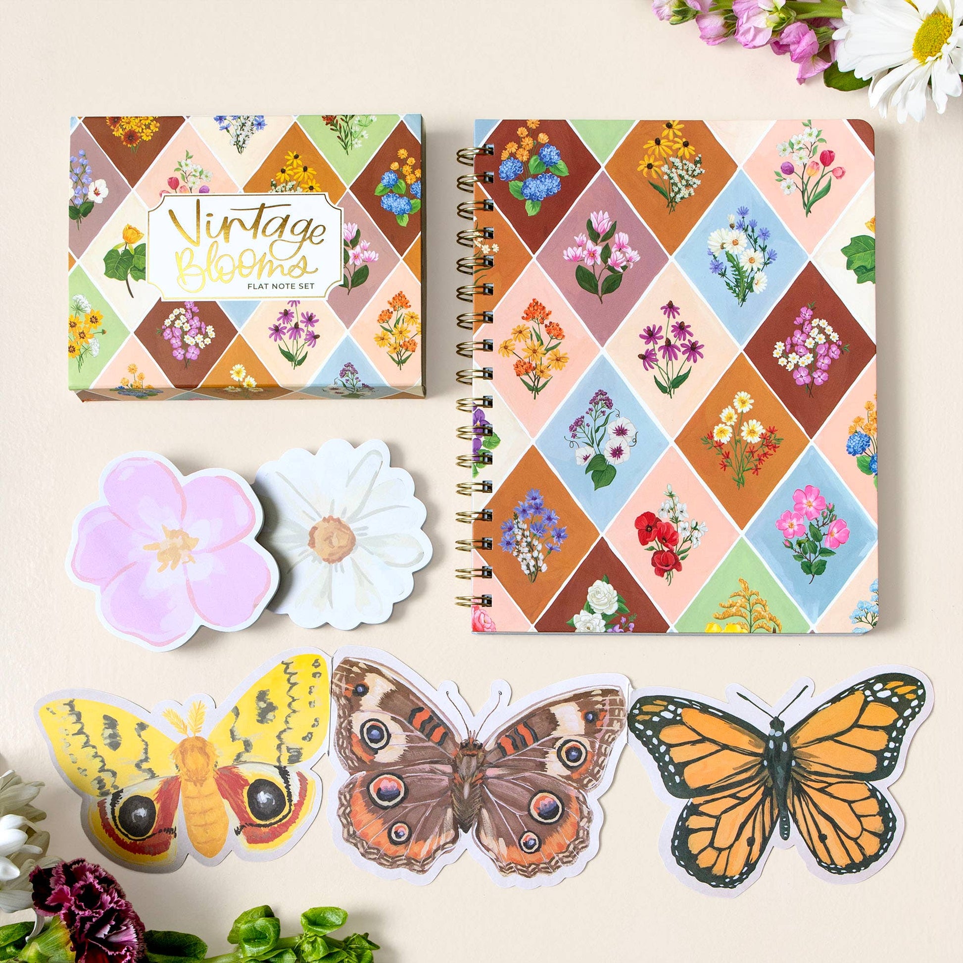 Vintage Blooms Daisy Sticky Notes