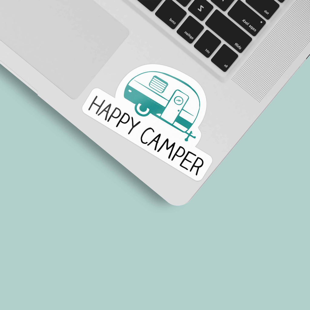 Happy Camper Sticker, Cute RV Bumper Stickers