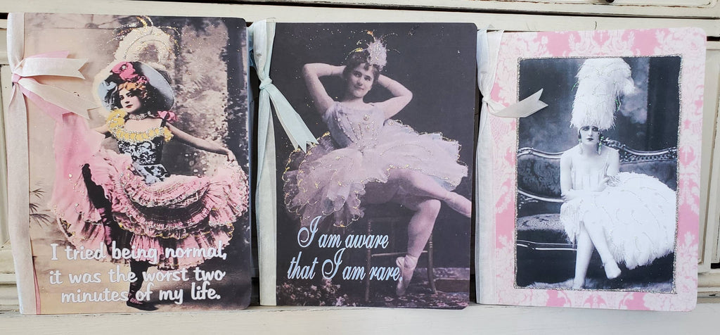 Vintage Dance Girl Tried Being Normal Journal Notebook