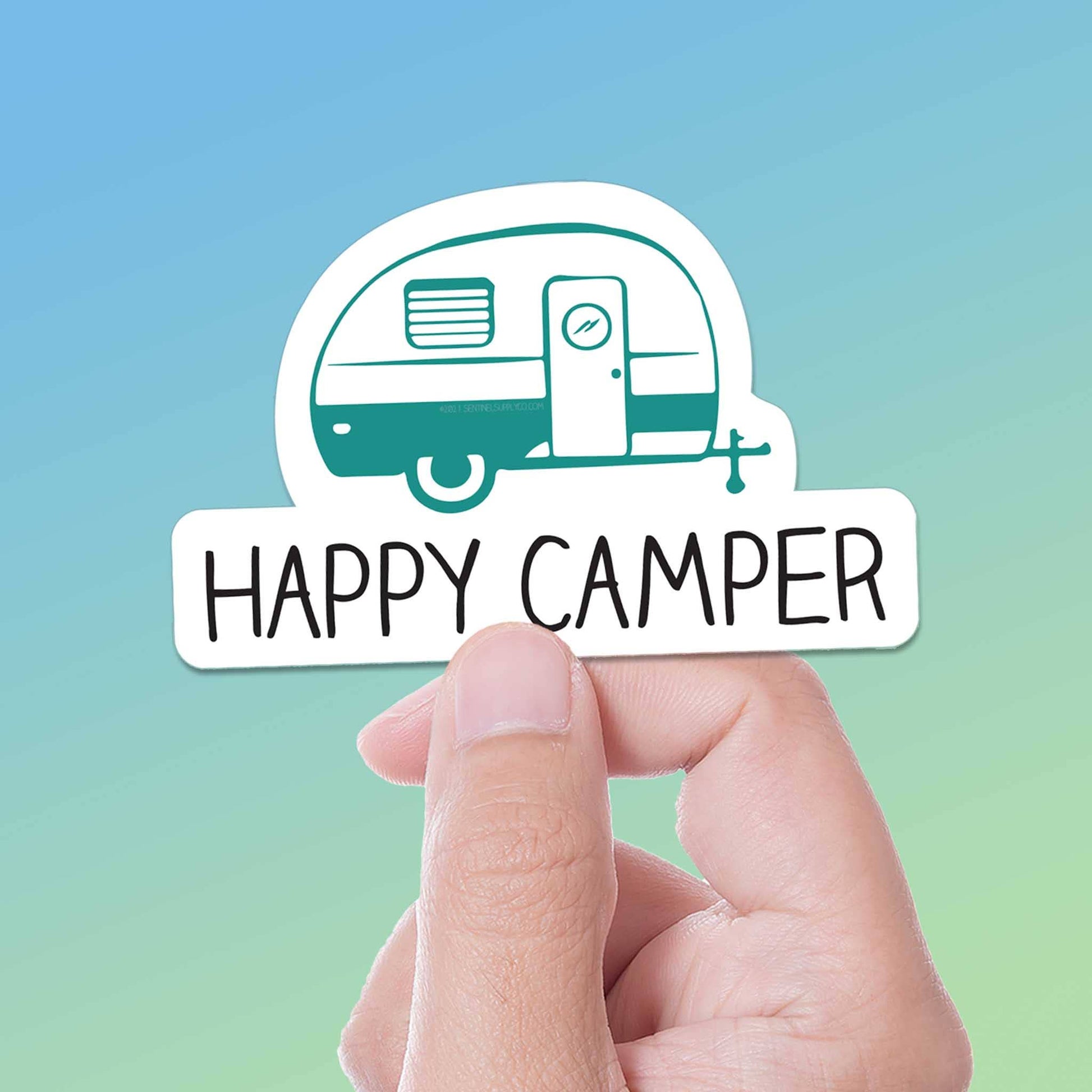 Happy Camper Sticker, Cute RV Bumper Stickers