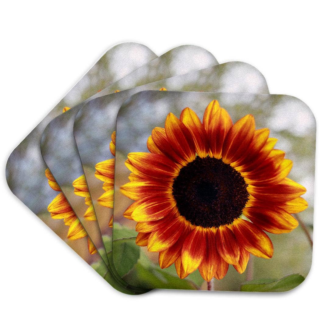 Sunflower in full bloom, Soft Coaster