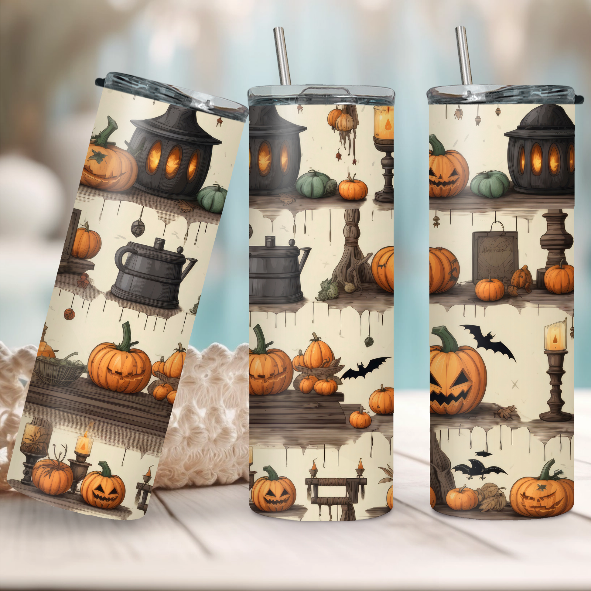 Vintage Halloween Tumbler