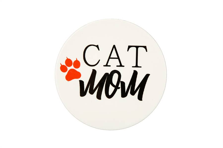 CAT MOM Themed Printed Cup Coasters pk/4