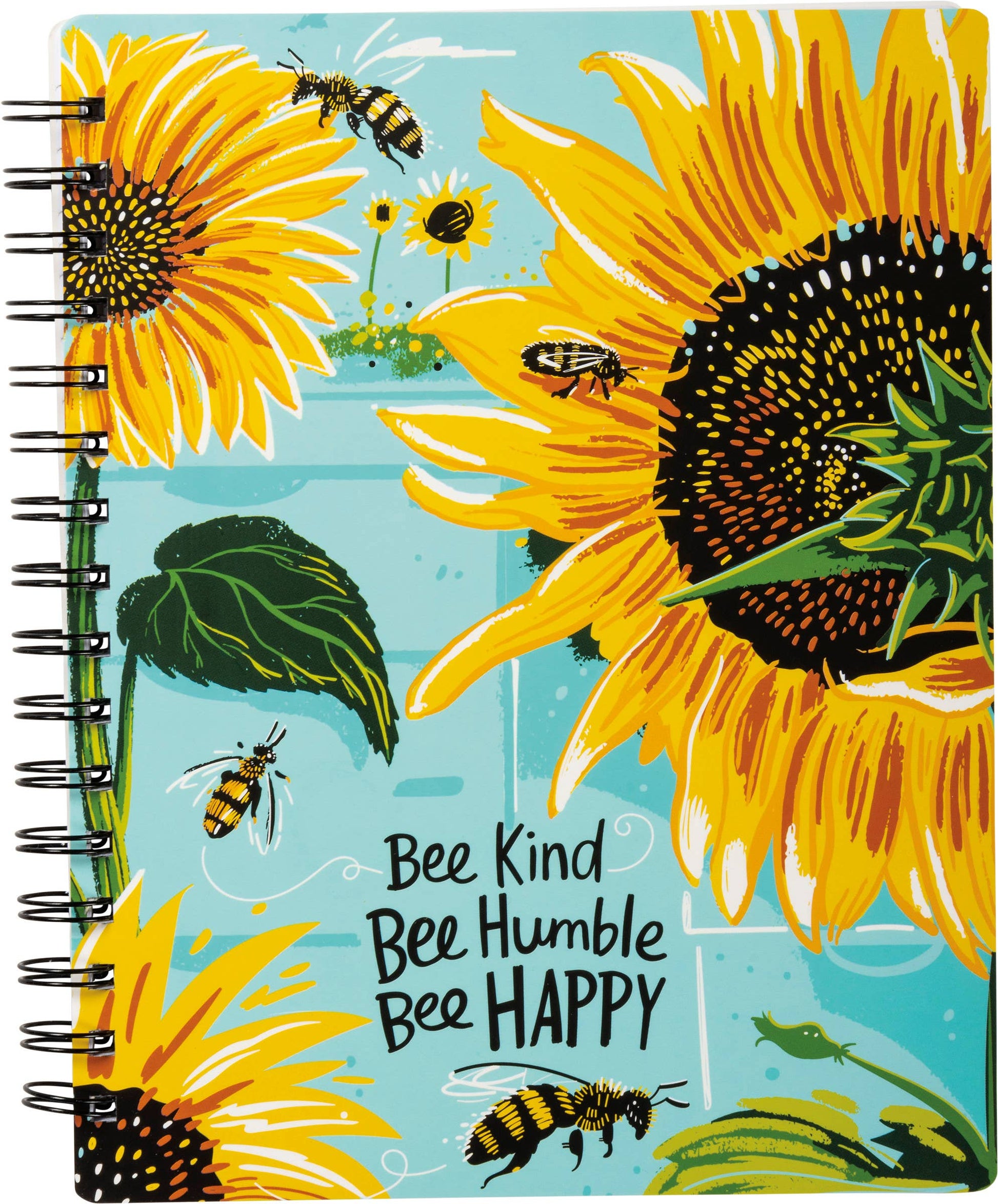 Bee Kind Bee Humble Bee Happy Spiral Notebook
