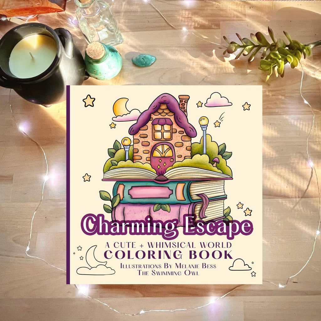 Charming Escape Coloring Book For Adults, Teens, + Kids
