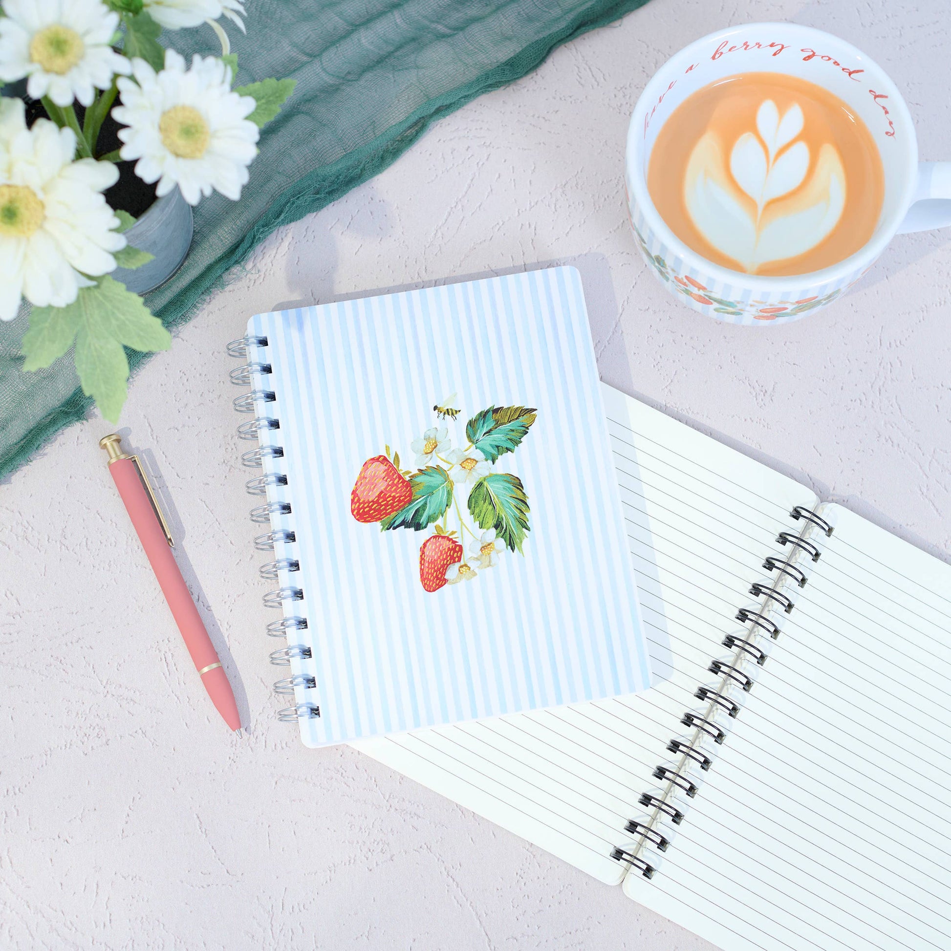 Strawberry Spiral Notebook