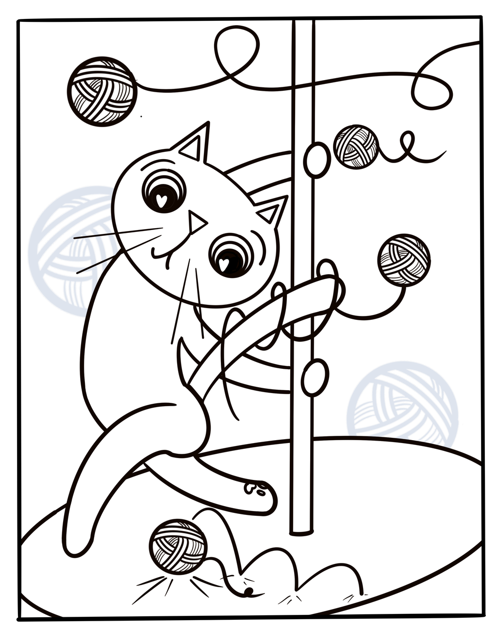 Funny Stripper Cat Coloring Sheets With Stackable Crayon
