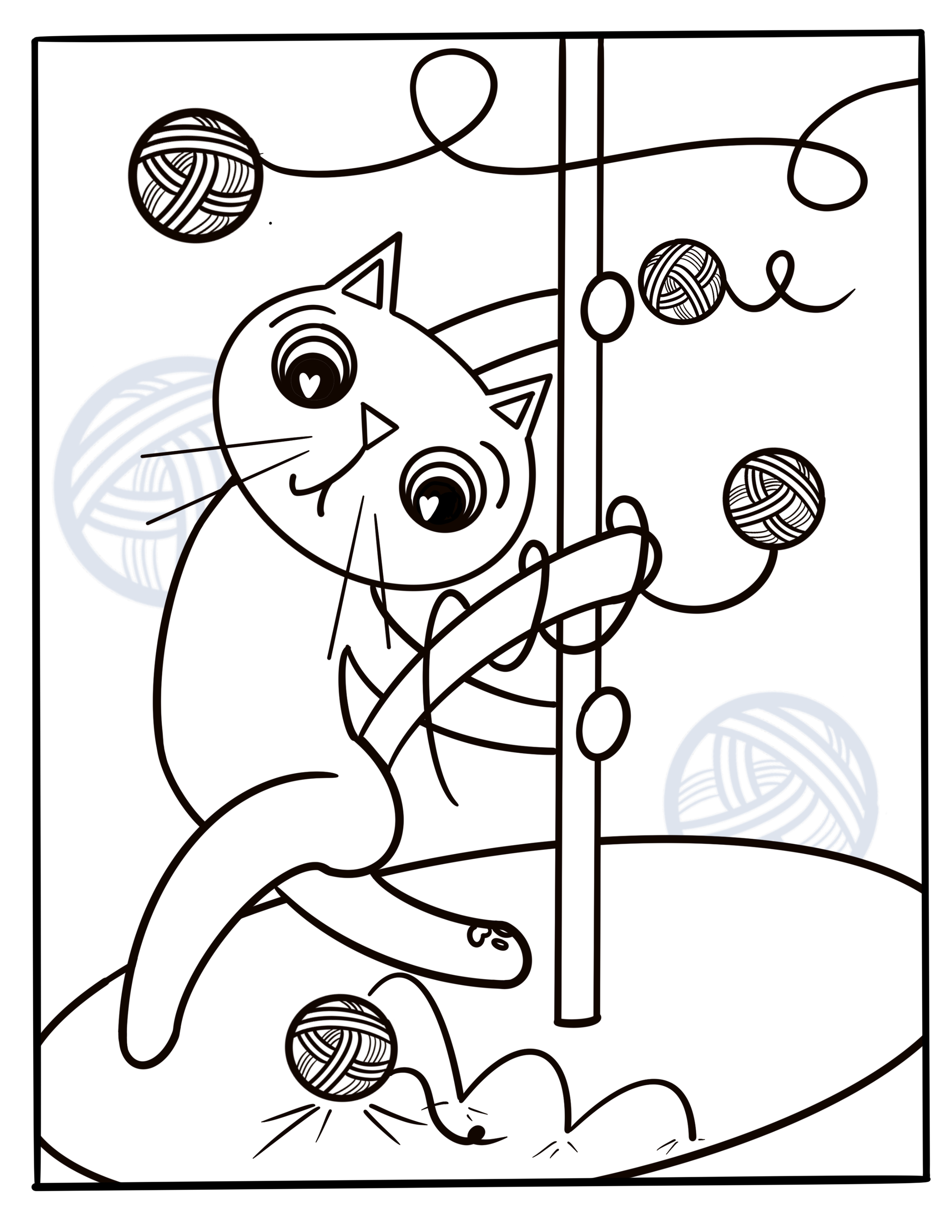 Funny Stripper Cat Coloring Sheets With Stackable Crayon