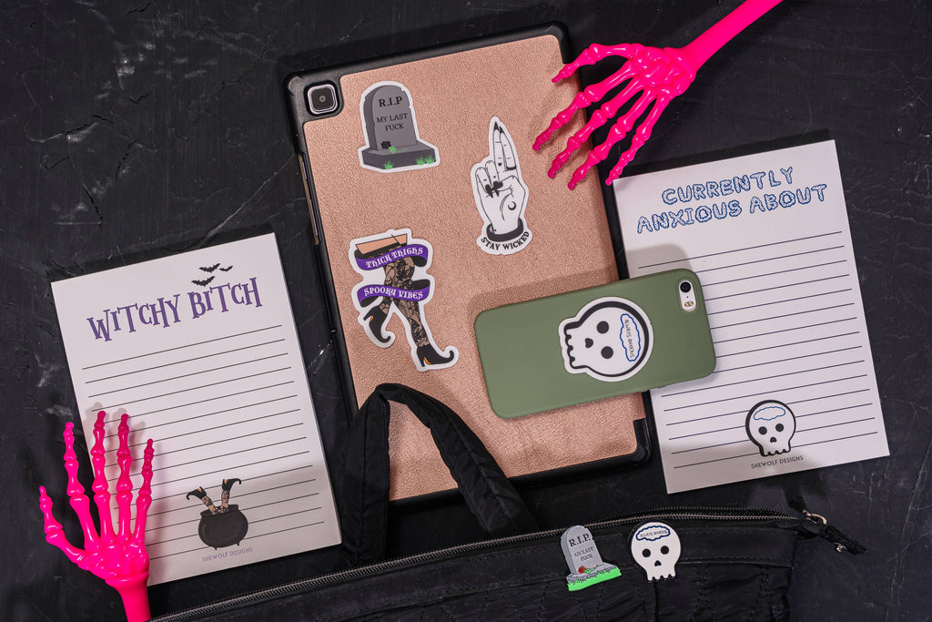 Notepad: Witchy Bitch Fun Gothic  Spooky Season