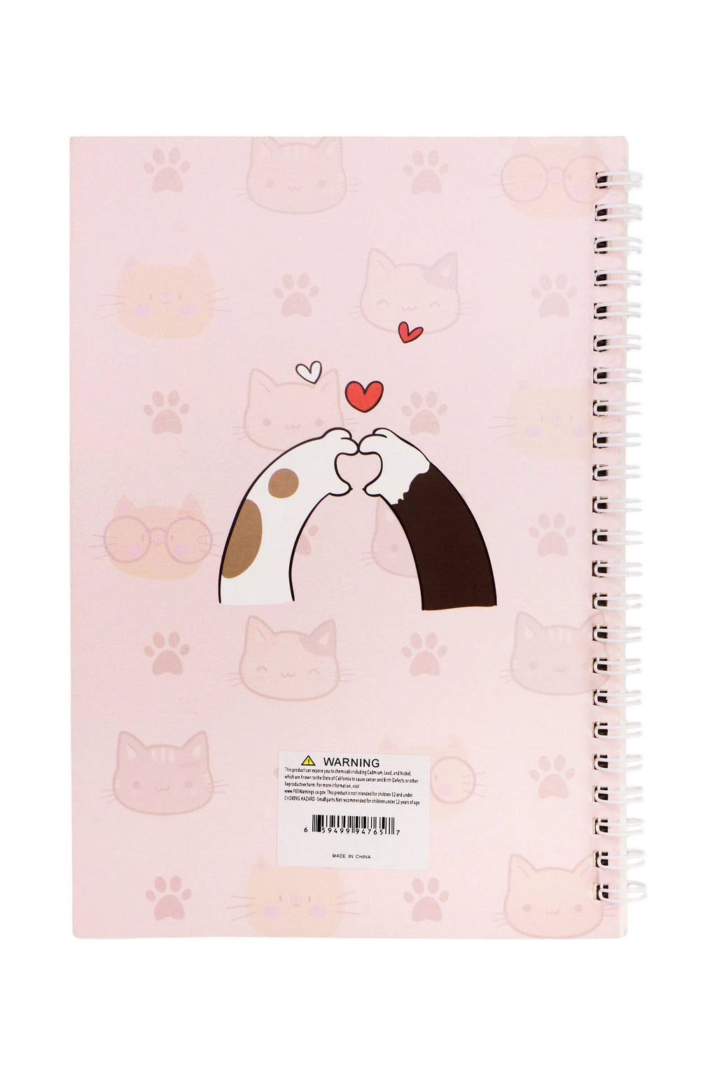 Cute Cat A5 Spiral Bound Notebook - 12 Pcs