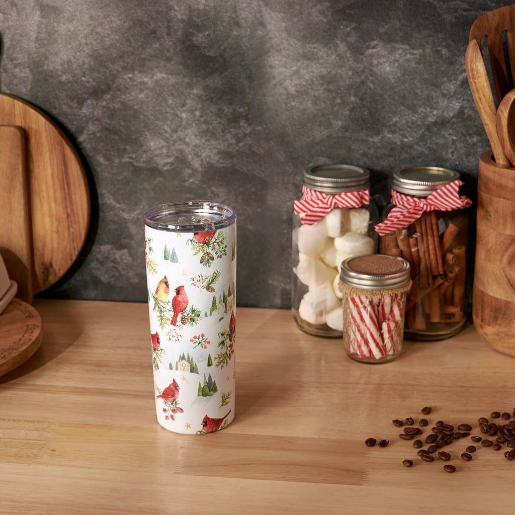Winter Cardinal Coffee Tumbler