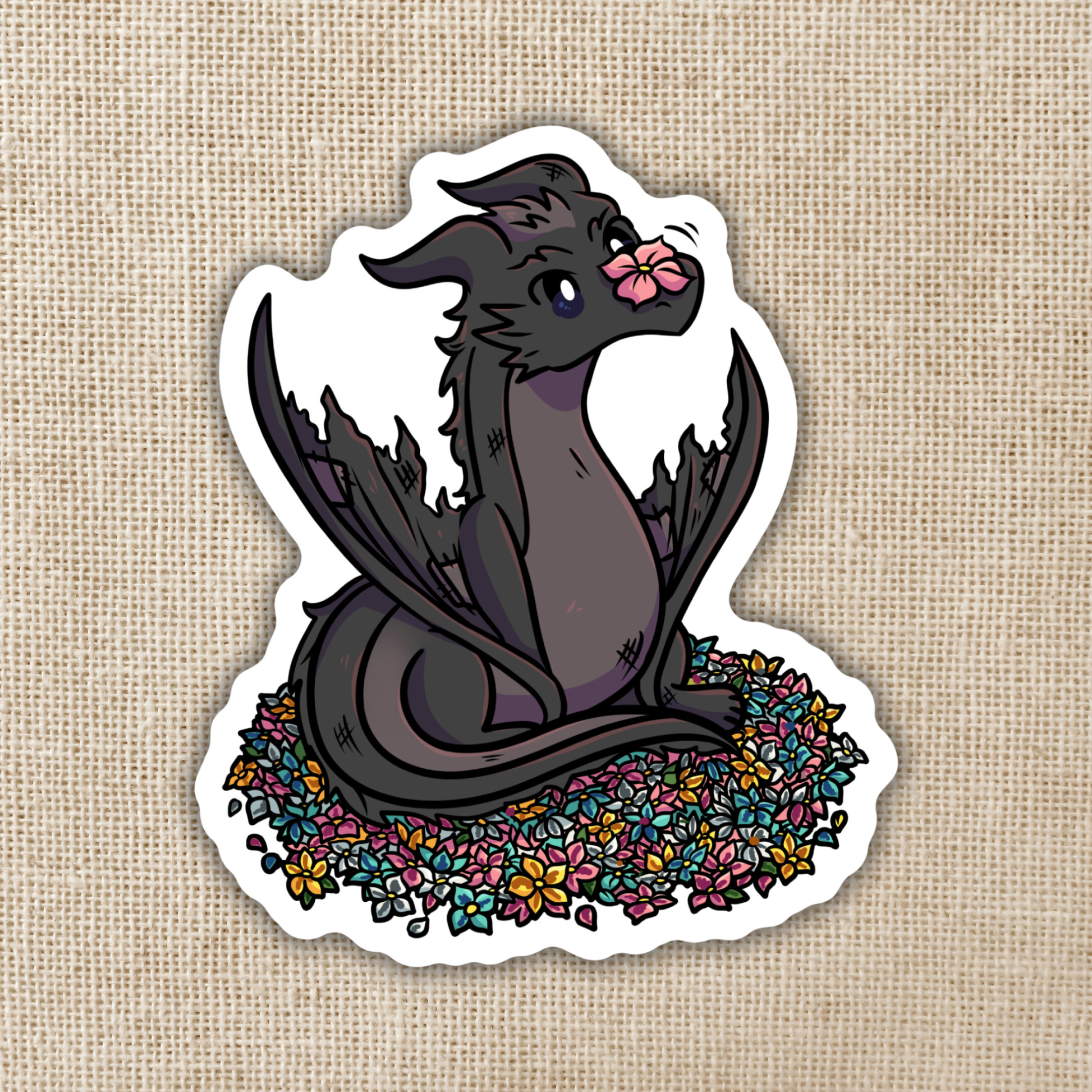 Abraxos in the Flowers Sticker | Throne of Glass Inspired