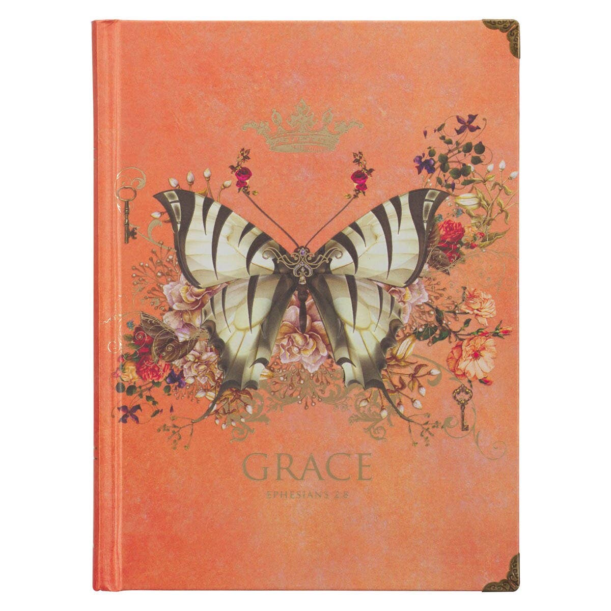 Journal Hardcover Orange Butterfly Grace Eph. 2:8