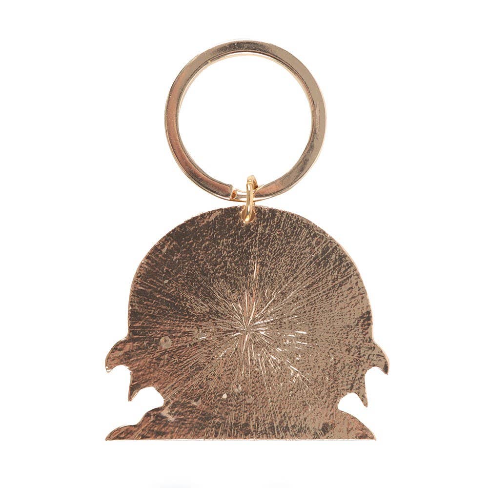In my Witch Era Bat Cat, and Moon Enameled Keyring
